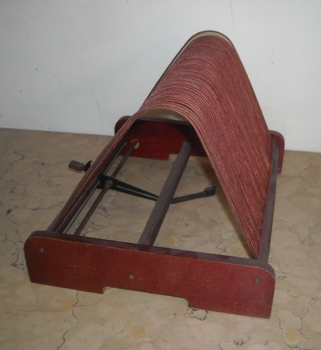 Plattofix: Porta Dischi In Vinile d'Epoca In Legno Di Mogano, Prima Metà Del '900