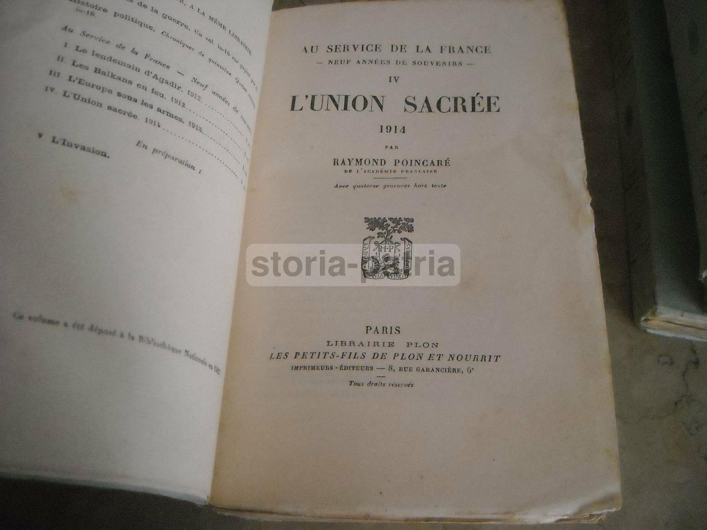 Poincaré: Au Service De La France. Quattro Volumi 1912 1914, Agadir E Guerra