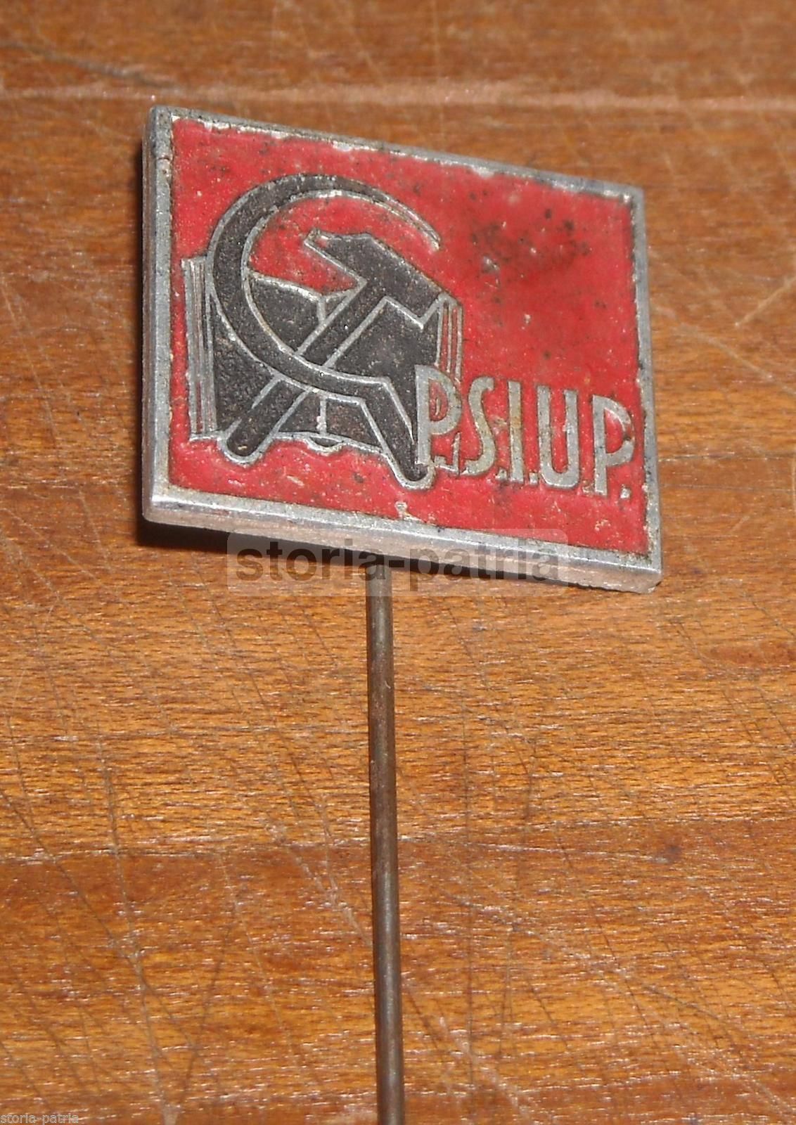 Distintivo Psiup Vintage Falce E Martello Anni '50 Da Collezione