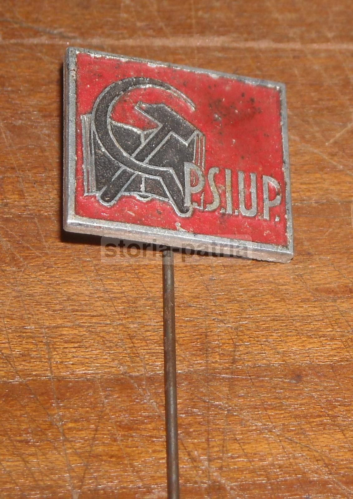 Distintivo Psiup Vintage Falce E Martello Anni '50 Da Collezione