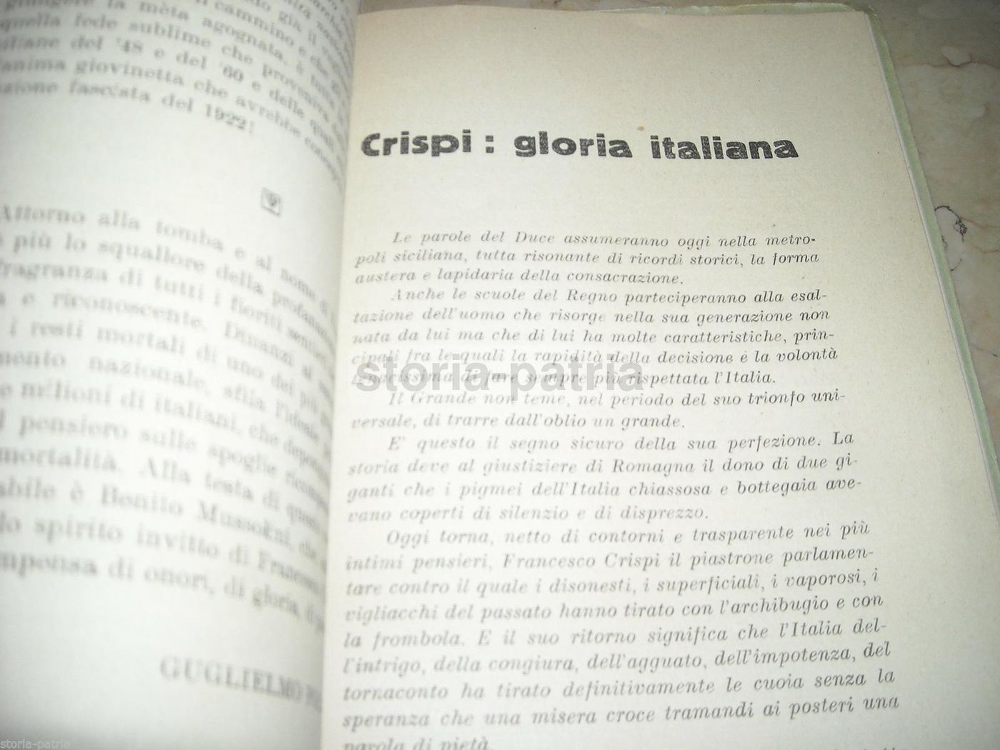 Crispi E Mussolini, Guglielmo Policastro, 1928, Paladino Mantova
