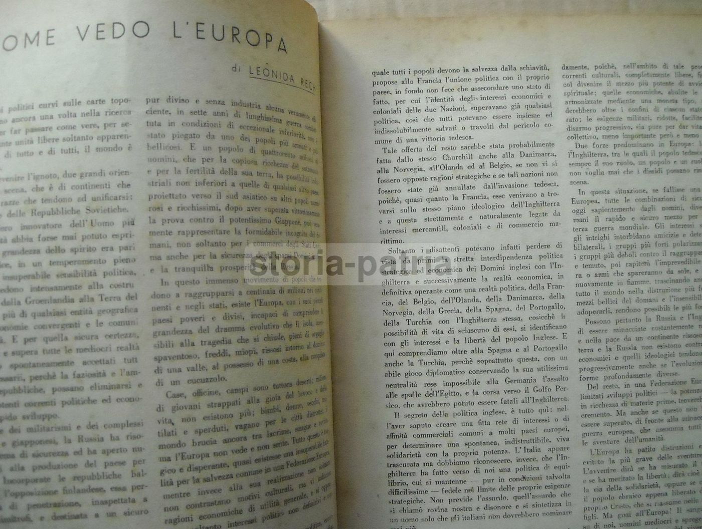 Rivista Europa 1945: Politica, Federalismo Europeo E Gabinetto Parri