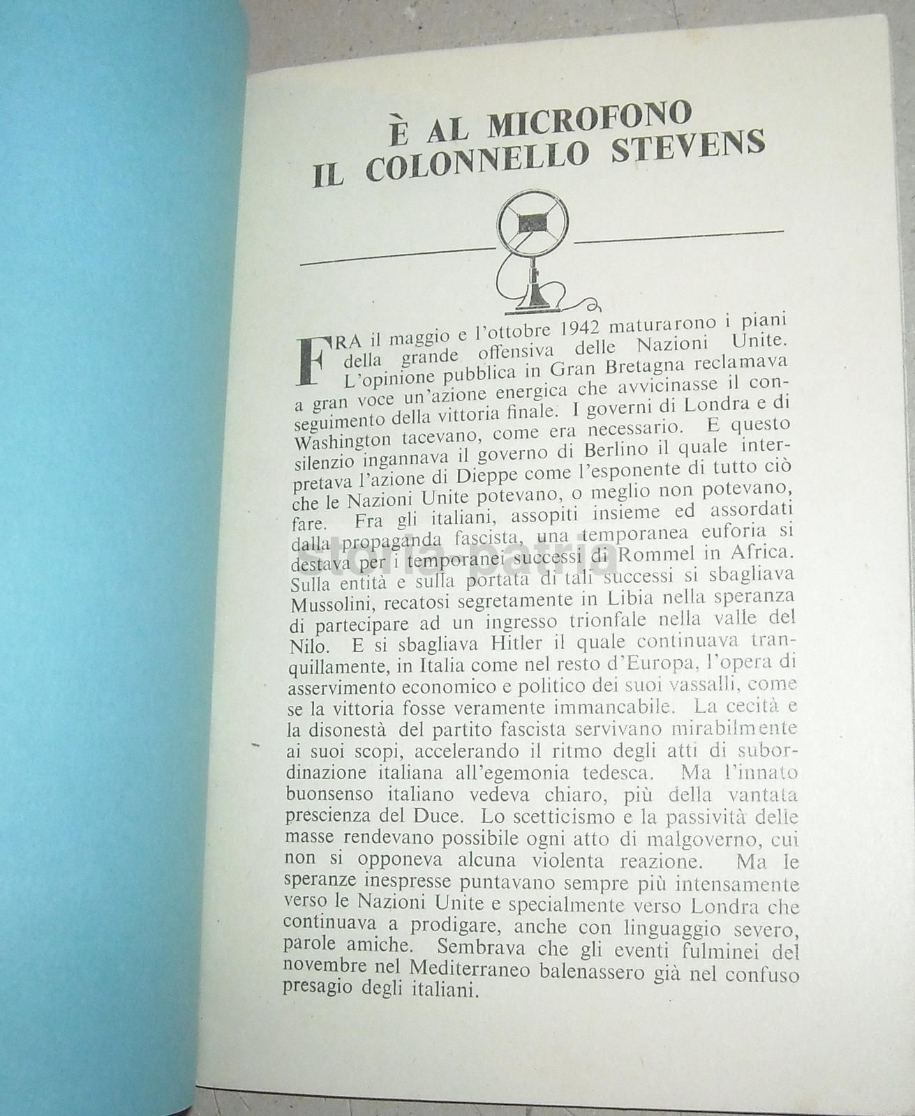 È Al Microfono Il Colonnello Stevens. Radiocronache, Maggio Novembre 1942