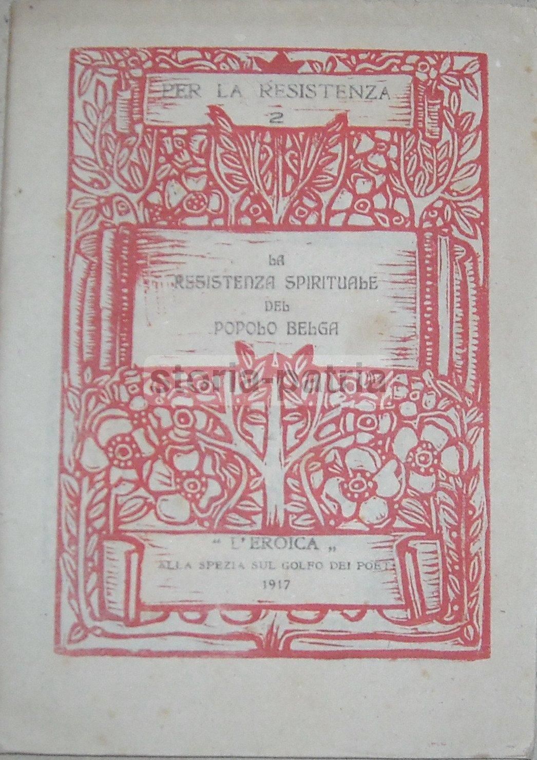 La Resistenza Del Popolo Belga 1917 Xilografie Gamba L'Eroica