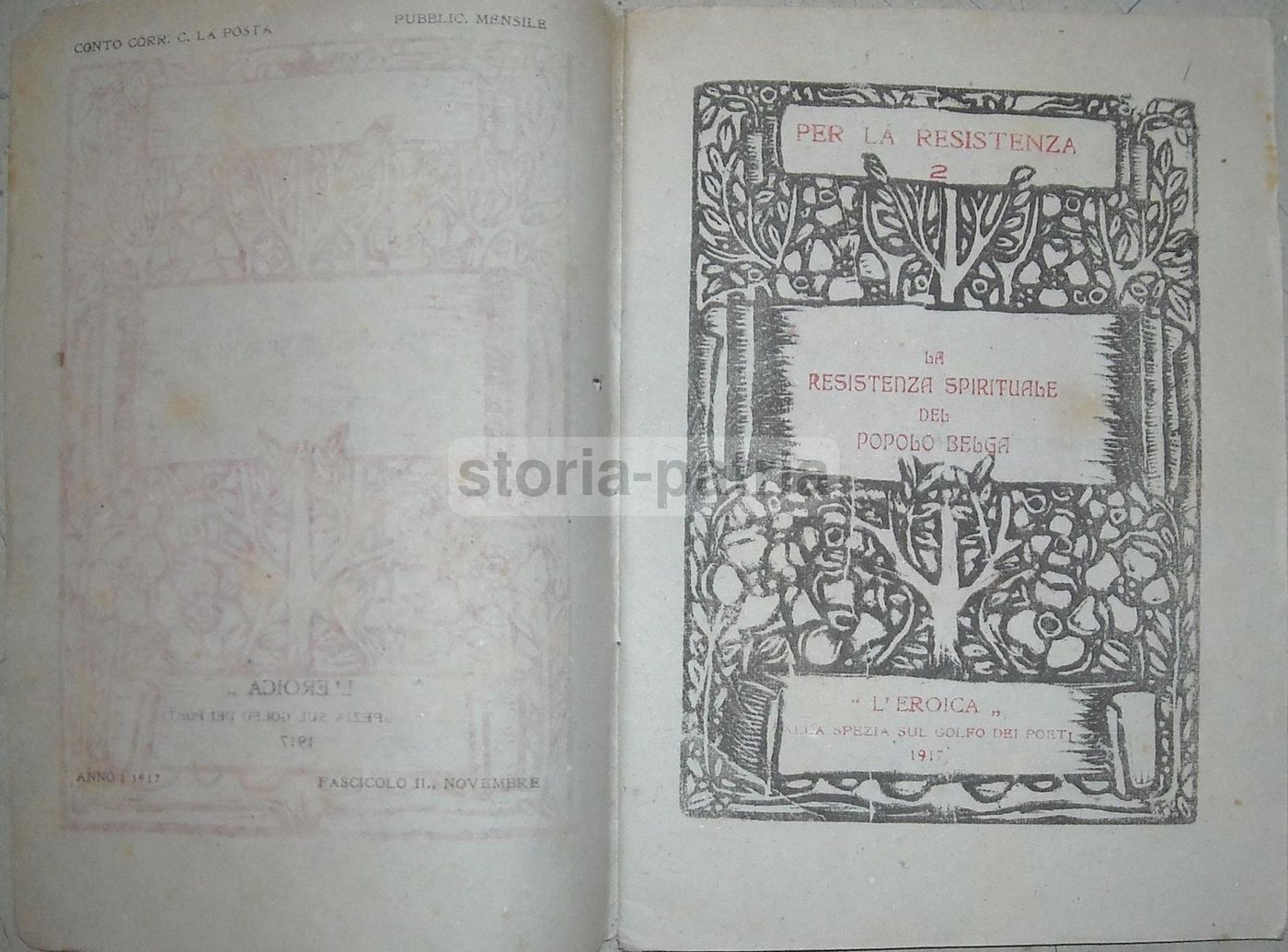 La Resistenza Del Popolo Belga 1917 Xilografie Gamba L'Eroica