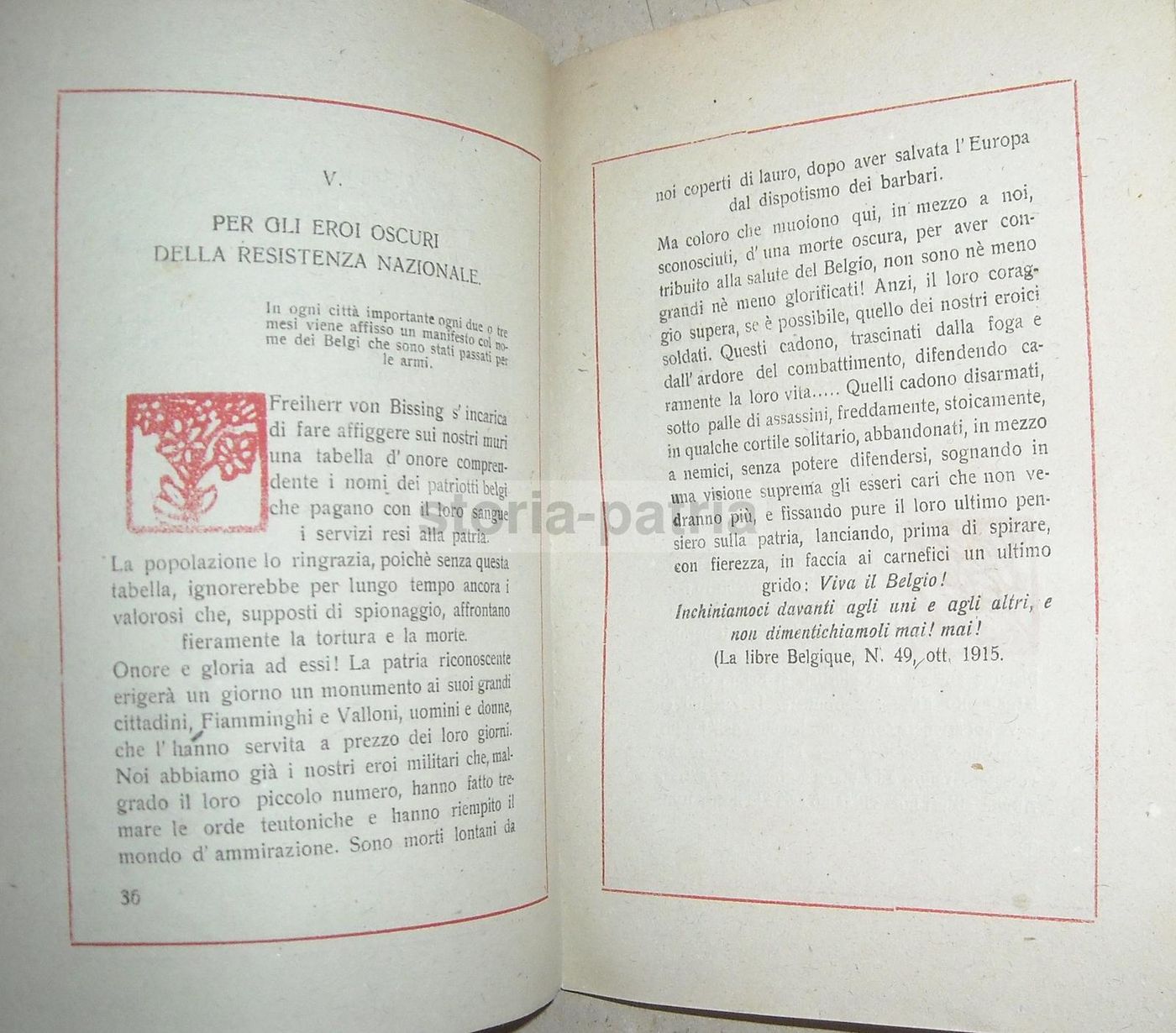 La Resistenza Del Popolo Belga 1917 Xilografie Gamba L'Eroica