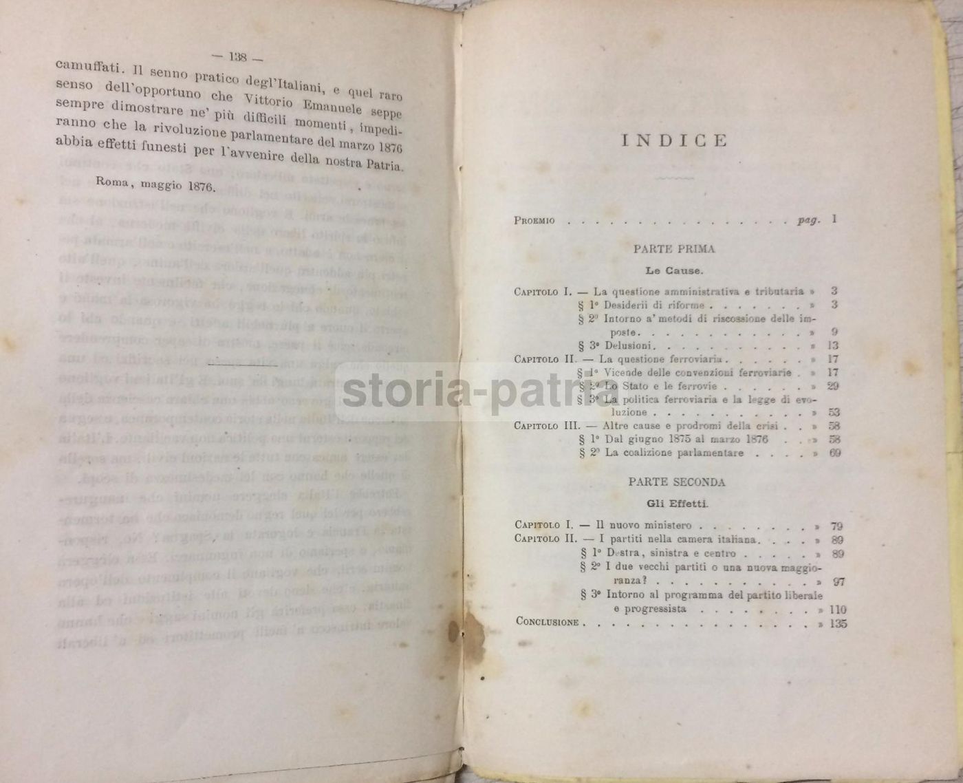 La Rivoluzione Parlamentare Del 1876 Di Niccolò Marselli, Loescher
