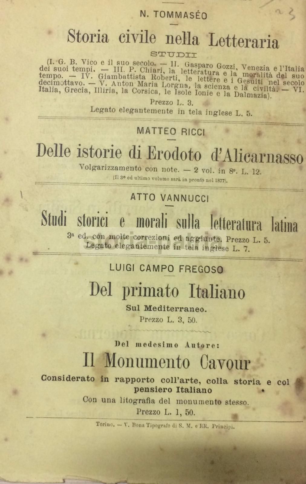 La Rivoluzione Parlamentare Del 1876 Di Niccolò Marselli, Loescher