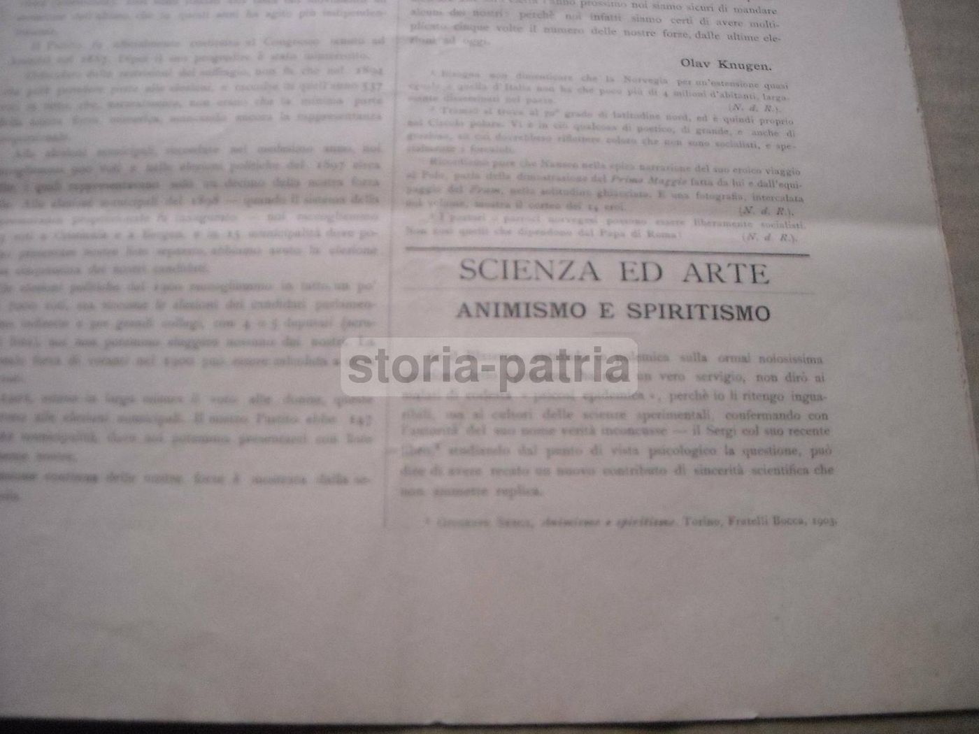 Rivista Il Socialismo 1903, Enrico Ferri: Politica Ed Economia