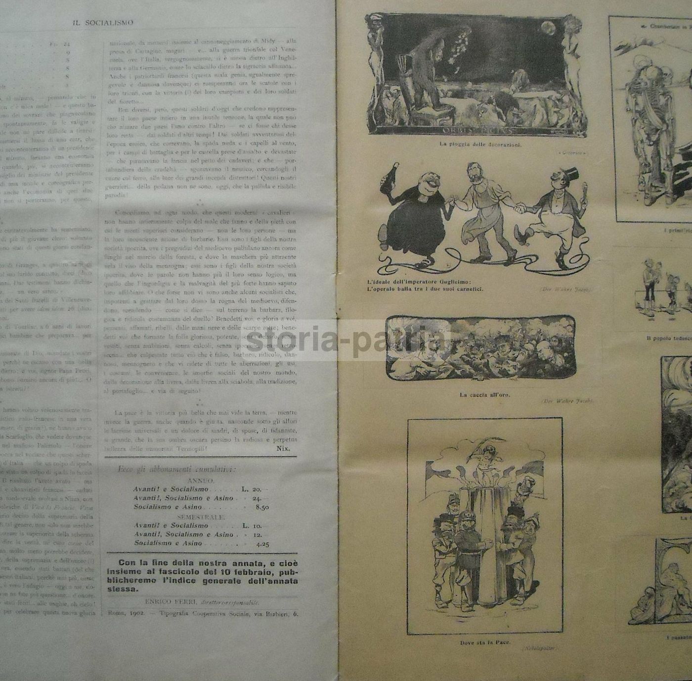 Rivista Il Socialismo 1903, Enrico Ferri: Politica Ed Economia