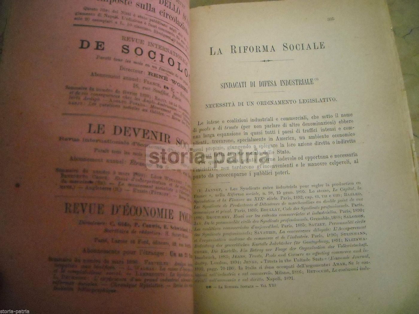 La Riforma Sociale 1898   Rassegna Di Scienze Sociali E Politiche   Francesco S. Nitti