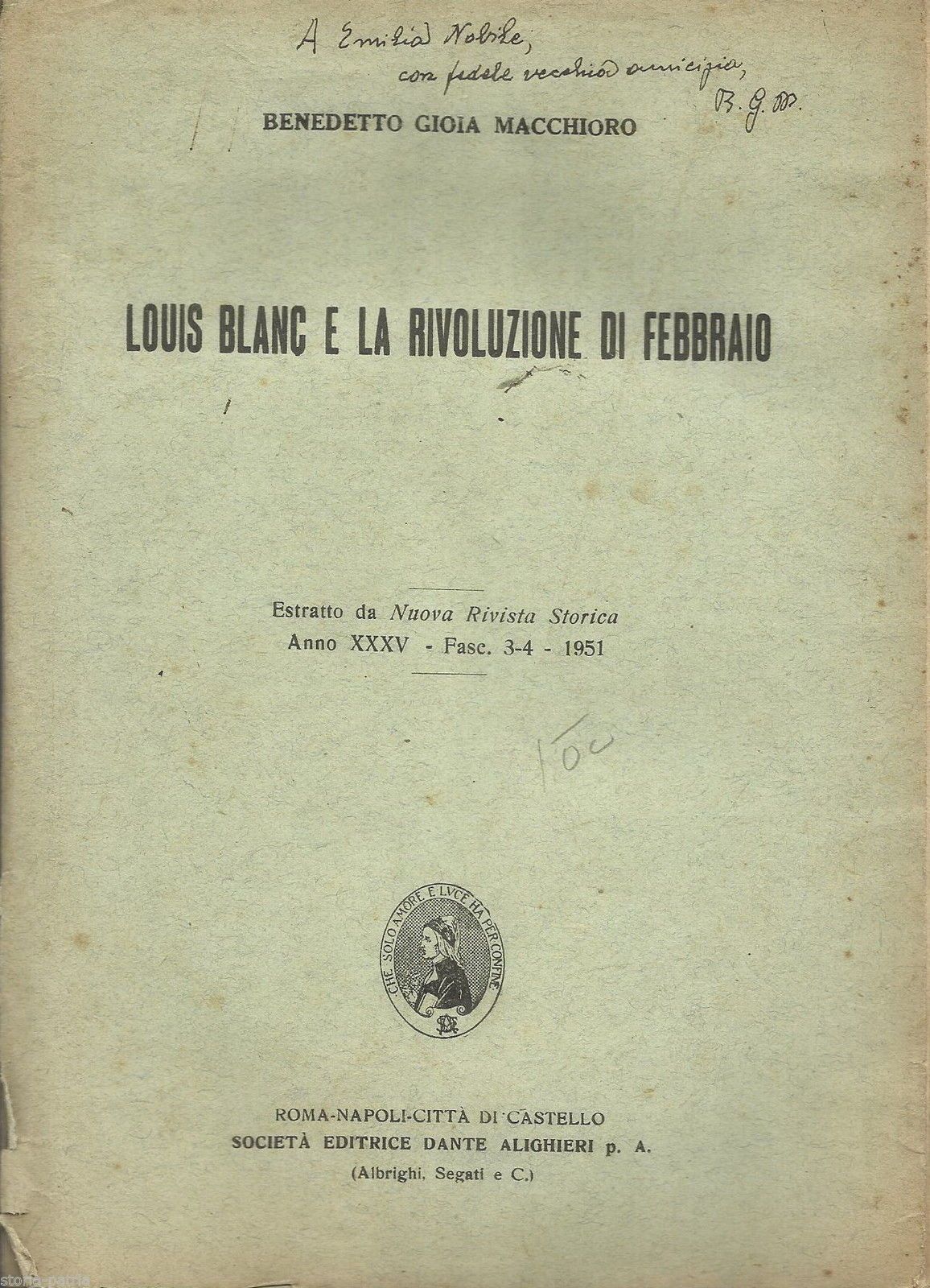 Louis Blanc E La Rivoluzione Di Febbraio, Benedetto Gioia Macchioro