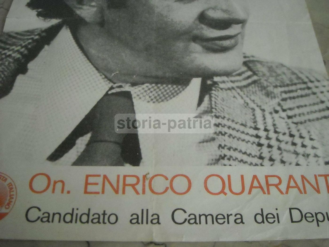 Volantino Elettorale Enrico Quaranta, PSI Partito Socialista Italiano