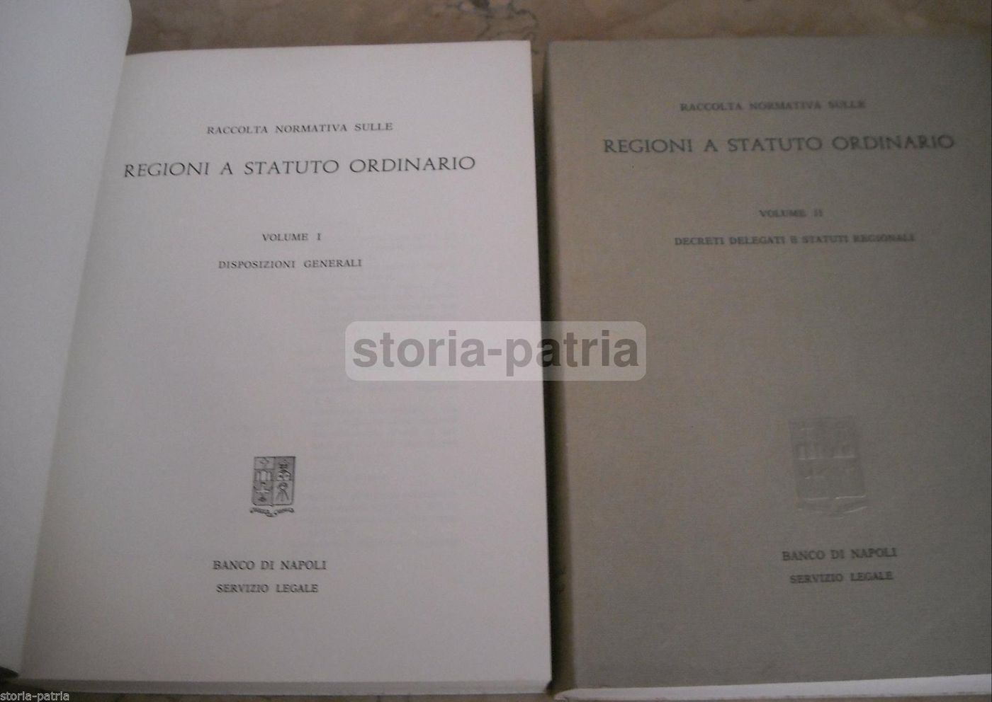 Raccolta Normativa Sulle Regioni A Statuto Ordinario   Banco Di Napoli 1972