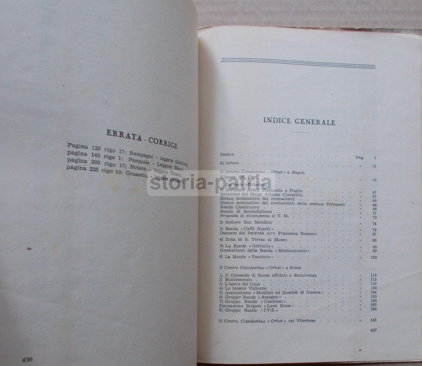 Centro Clandestino Orbet: Partigiani Antifascisti, Palmieri 1949