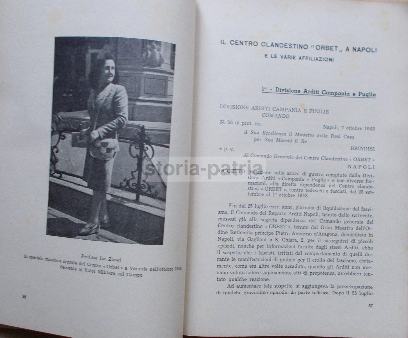 Centro Clandestino Orbet: Partigiani Antifascisti, Palmieri 1949