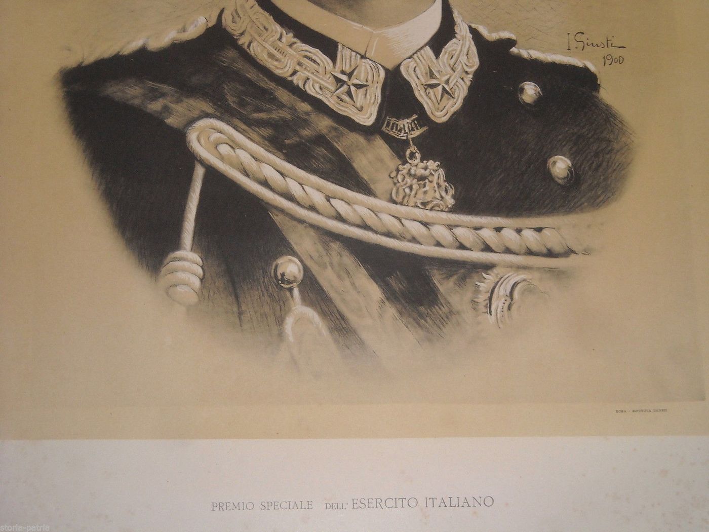 Manifesto Ritratto Savoia Giusti Fototipia Danesi Roma 1900