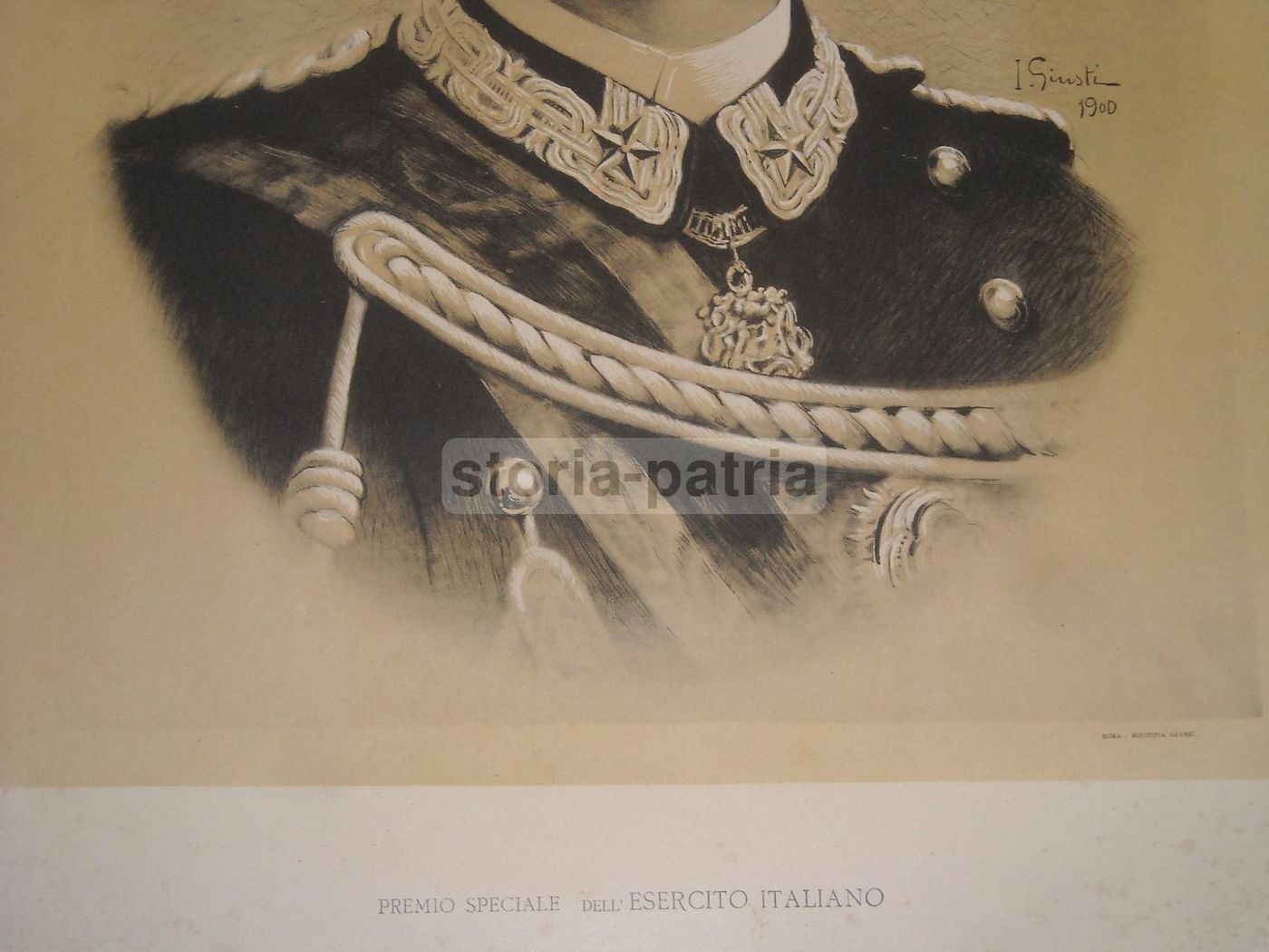 Manifesto Ritratto Savoia Giusti Fototipia Danesi Roma 1900