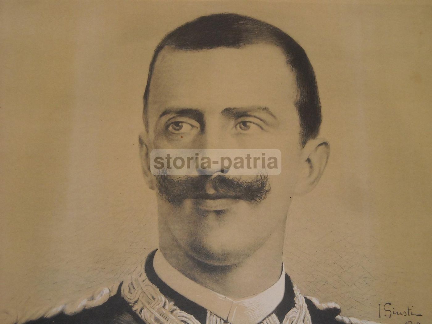Manifesto Ritratto Savoia Giusti Fototipia Danesi Roma 1900