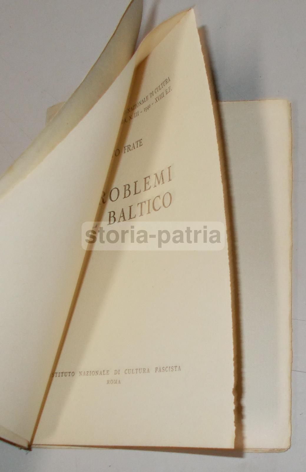 I Problemi Del Baltico. Tito Frate, 1940. Politica, Militare, Mappa