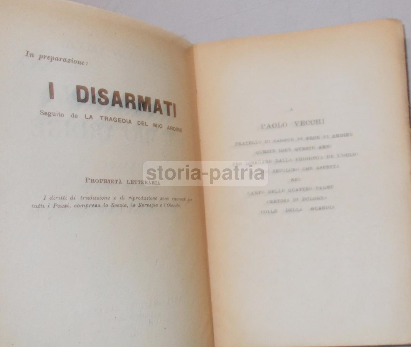 La Tragedia Del Mio Ardire, Ferruccio Vecchi, 1923 (illustrato Da Franco Felin)