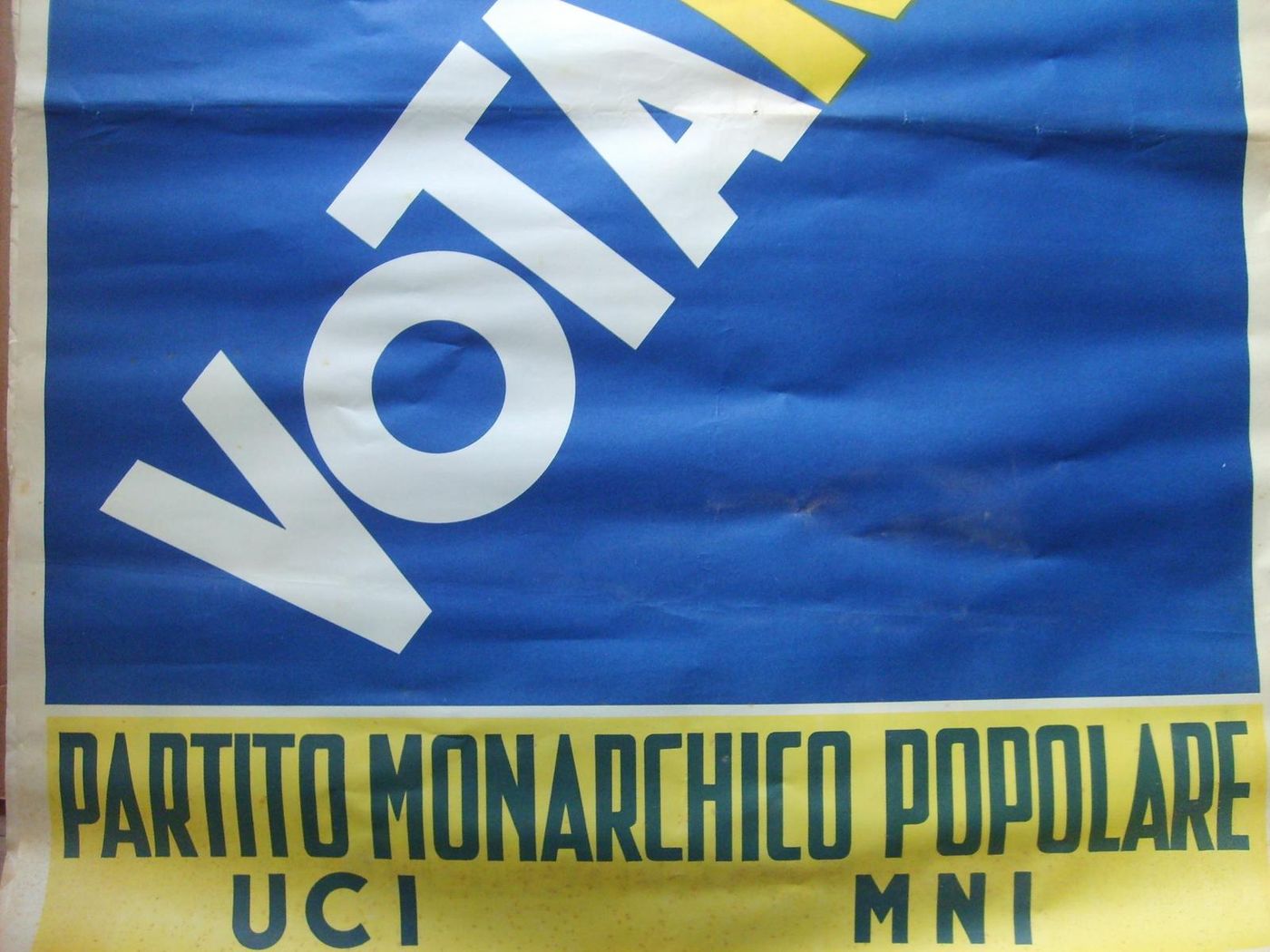 Manifesto Politico Partito Monarchico Popolare UCI MNI d'Epoca