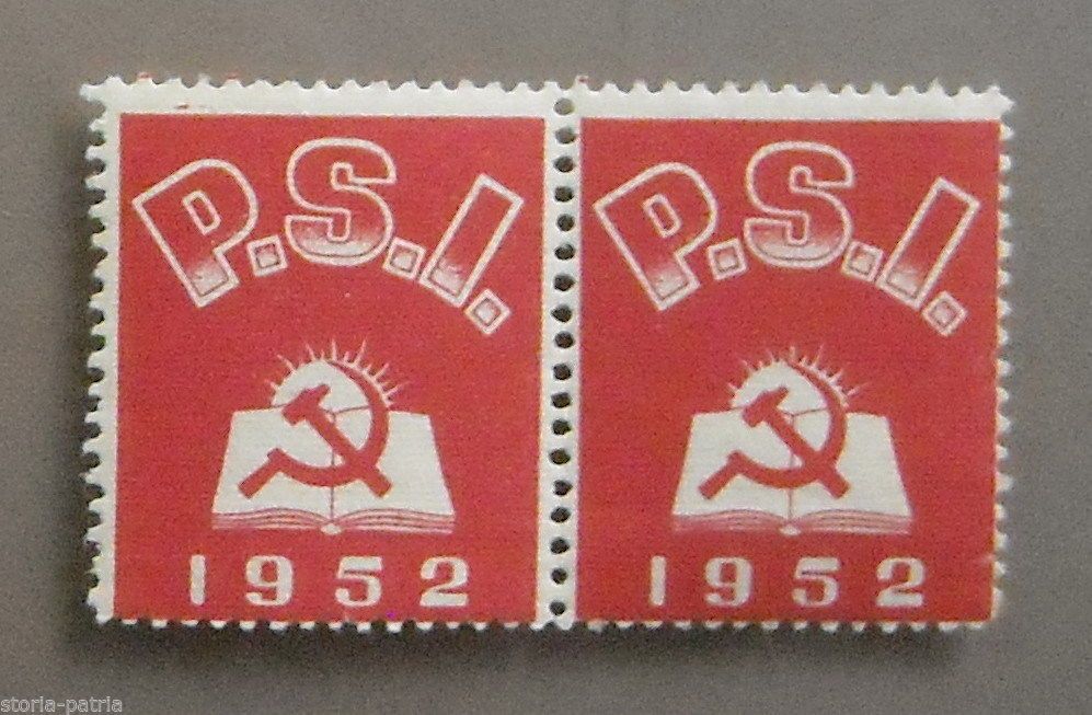 Chiudilettera Psi 1952 Falce Martello Sole Nascente Erinnofilia