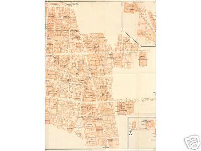 Mappa Topografica Antica Di Pompei, Vallardi, Anni '20, Napoli