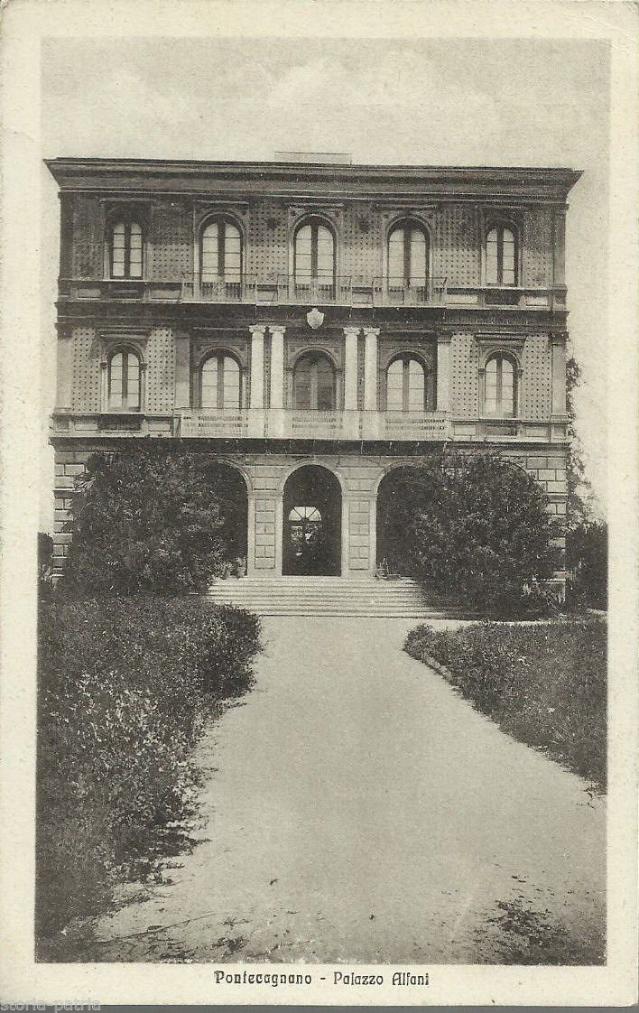 Cartolina Palazzo Alfani, Pontecagnano. Edizione Cataneo, Anni '20
