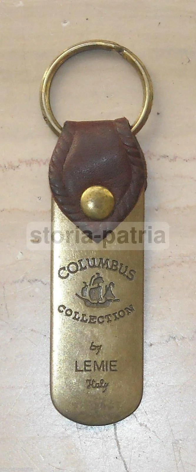 Portachiavi Pubblicitario Vintage Lemie Marineria Nave Columbus