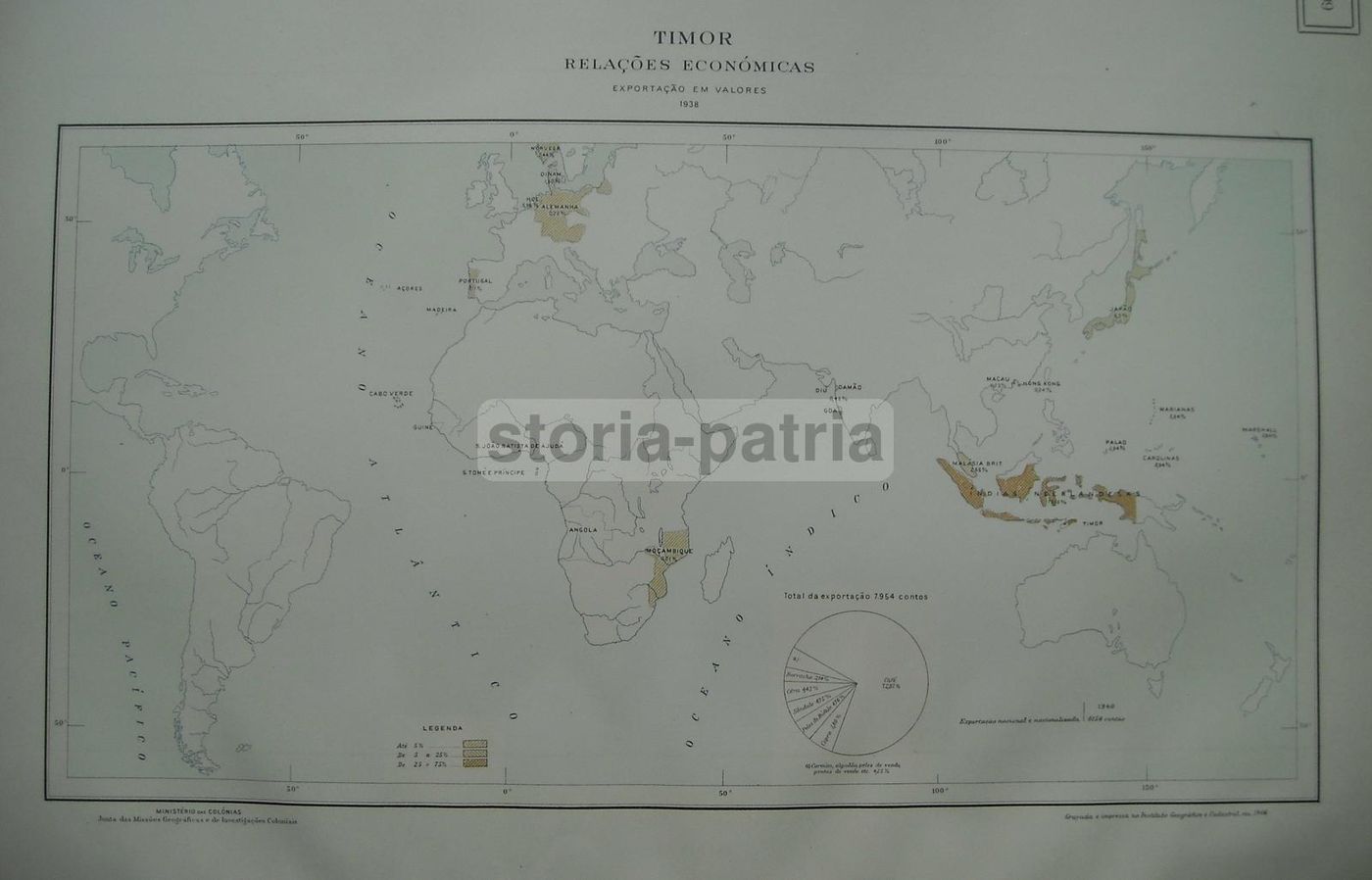 Mappe Geografiche Della Colonia Portoghese Di Timor, Indonesia, Anni '30