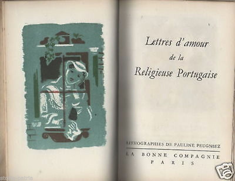 Lettres d'Amour Marianna Alcaforado 1948 Litografie Peugniez