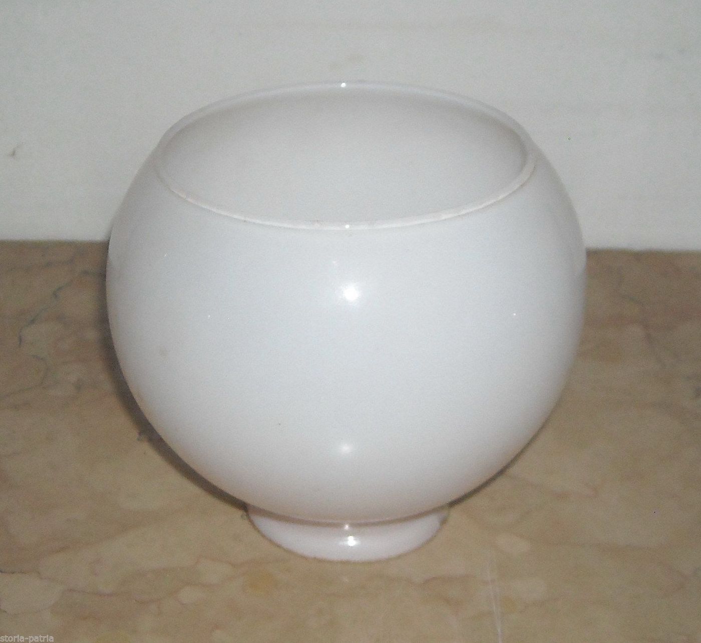 Coppa Vetro Opalescente Per Lampada Vintage Anni '30 '60
