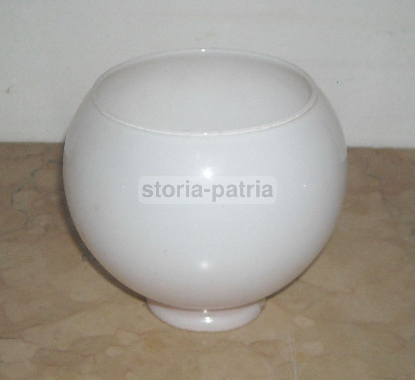 Coppa Vetro Opalescente Per Lampada Vintage Anni '30 '60