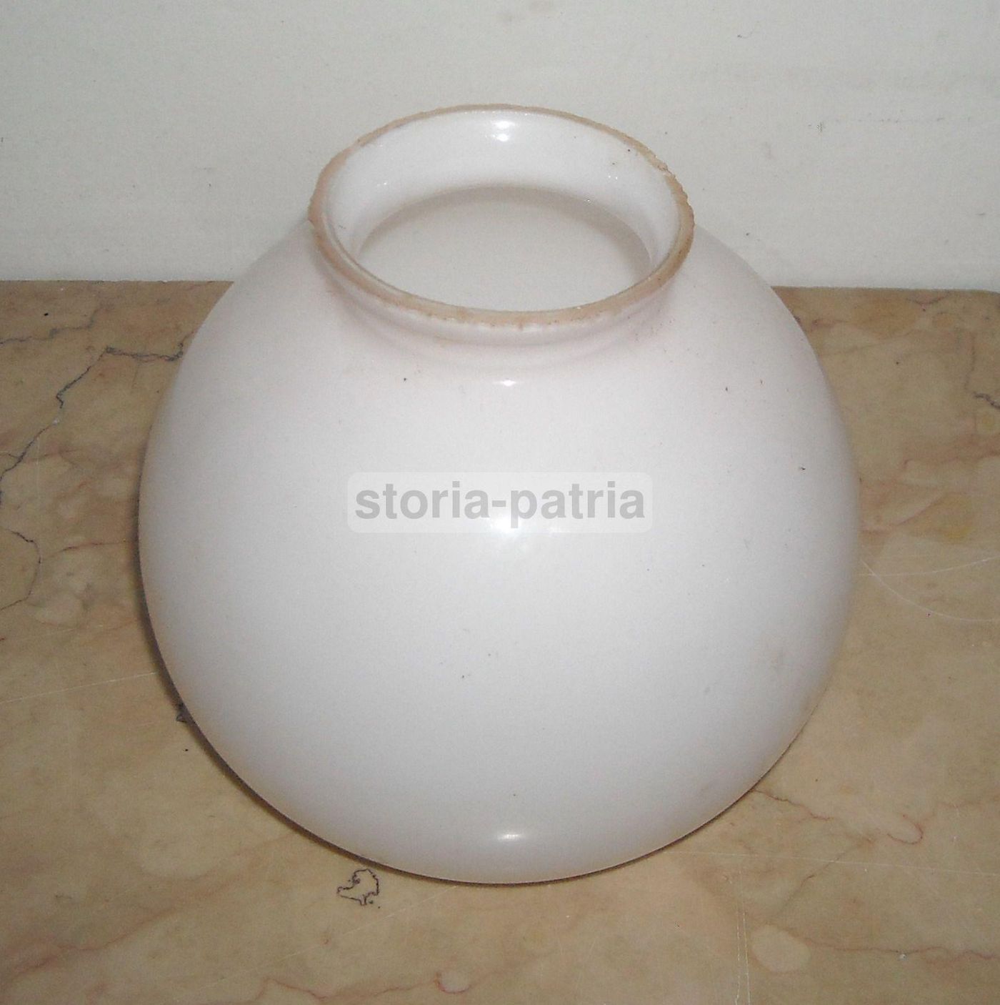Coppa Vetro Opalescente Per Lampada Vintage Anni '30 '60