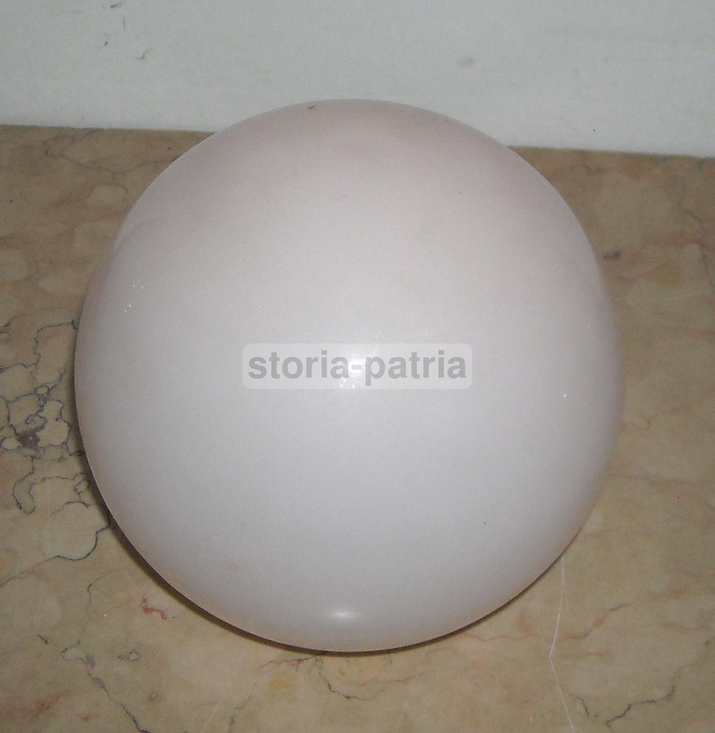 Coppa Lampada In Vetro Opalescente, Anni '30 '60, Globulare, Cm 14,5