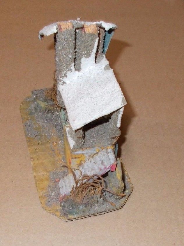 Casetta Rustica Per Presepe In Materiali Misti, Anni '20 '30