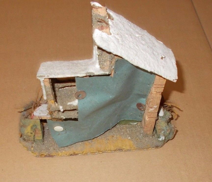 Casetta Rustica Per Presepe In Materiali Misti, Anni '20 '30