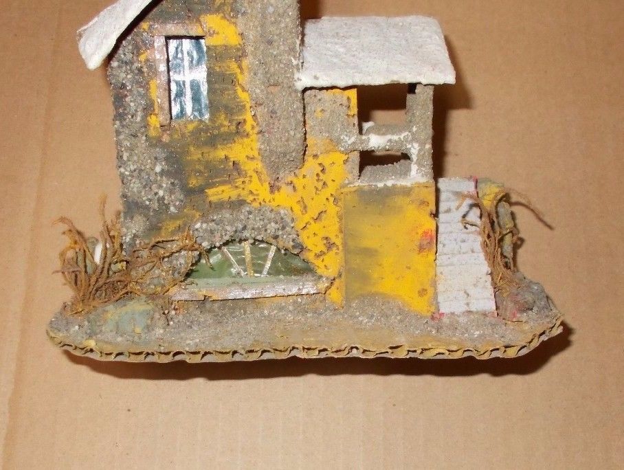 Casetta Rustica Per Presepe In Materiali Misti, Anni '20 '30