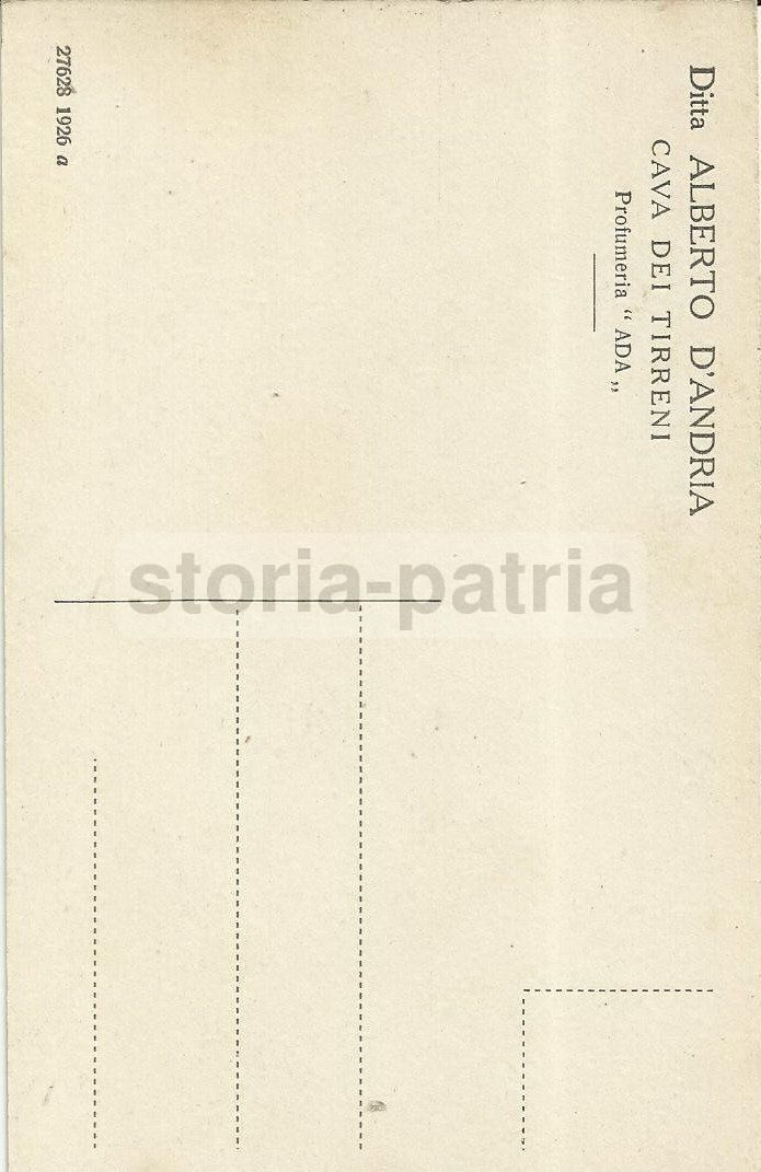 Cartolina Profumeria Ada Cava Dei Tirreni Sapone Niveol Anni '20