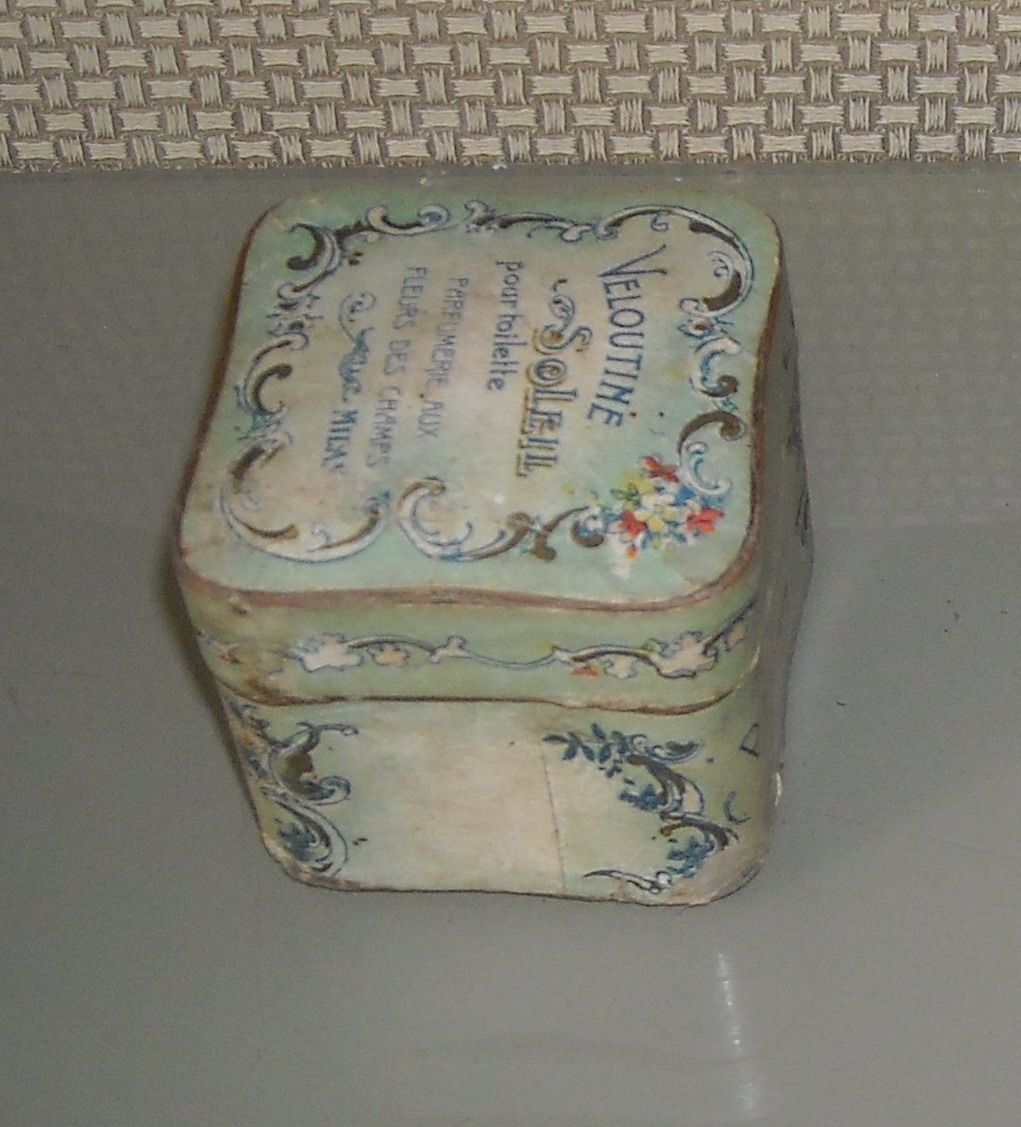 Scatola Pubblicitaria Liberty Veloutine Soleil Milano Primi '900
