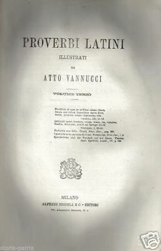 Proverbi Latini Illustrati, Vannucci 1882, Folklore, Abruzzo, Sicilia