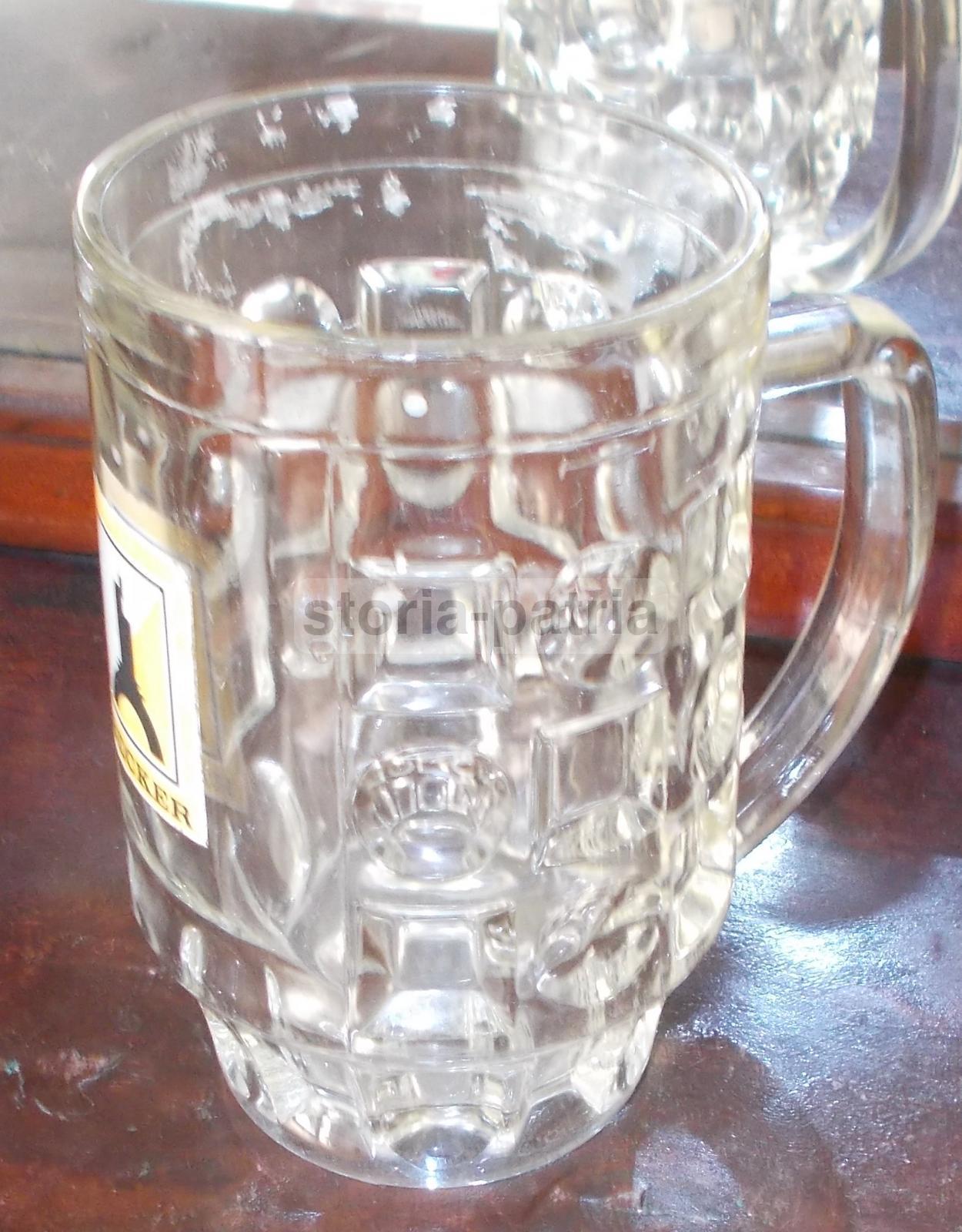 Bicchiere Pubblicitario Birra Becker Vintage Vetro Anni 60 80
