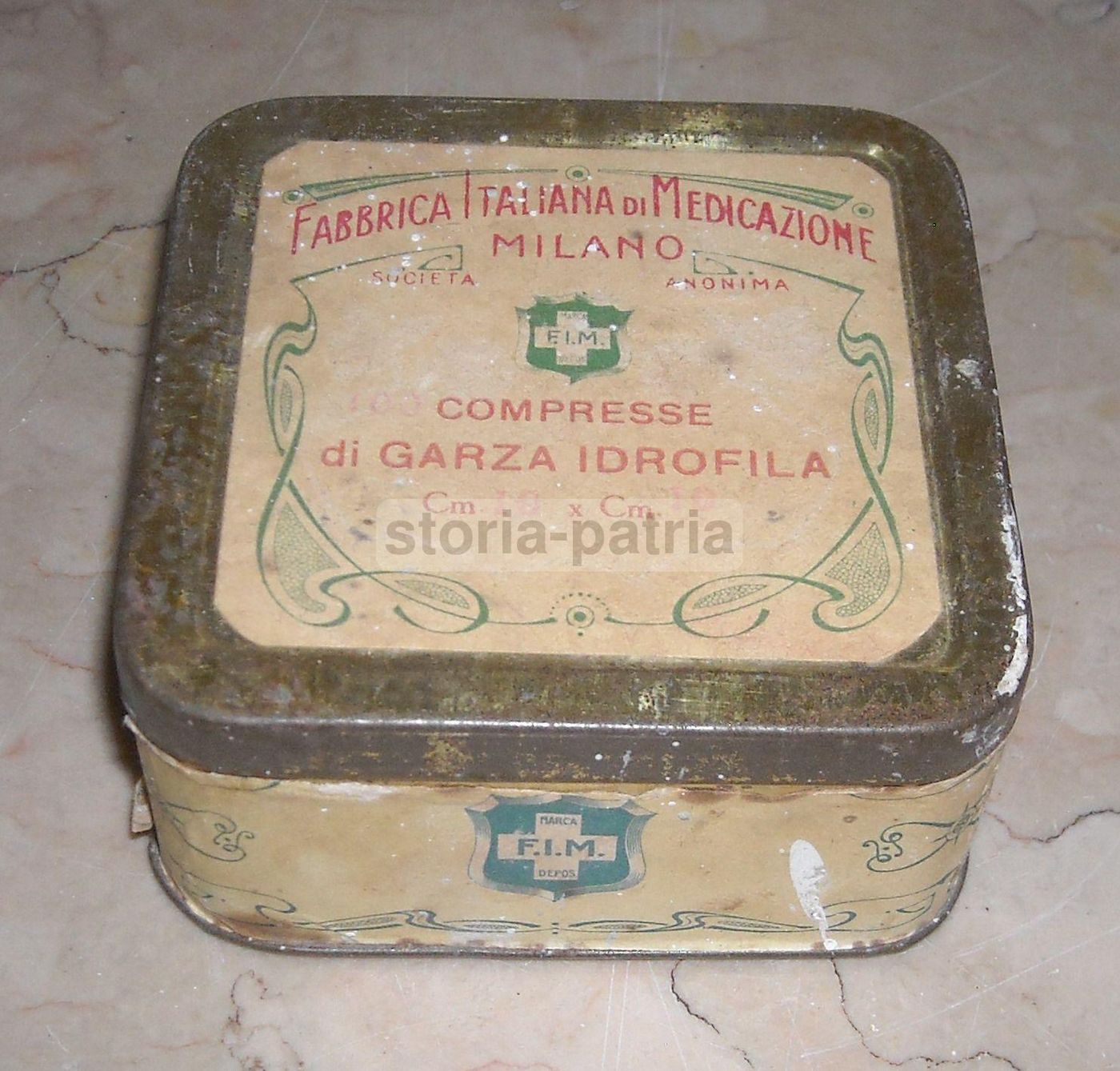 Astuccio Pubblicitario F.I.M. Milano Garza Idrofila Anni '30 '50