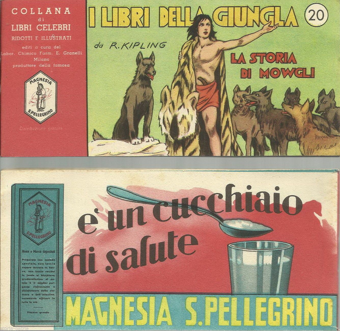 Mowgli Kipling: Fumetto Pubblicitario Magnesia S. Pellegrino Granelli, Anni '50