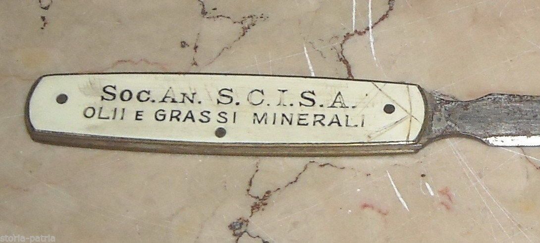 Sfogliacarte Pubblicitario SCISA Olii Grassi Minerali, Anni '30 '40