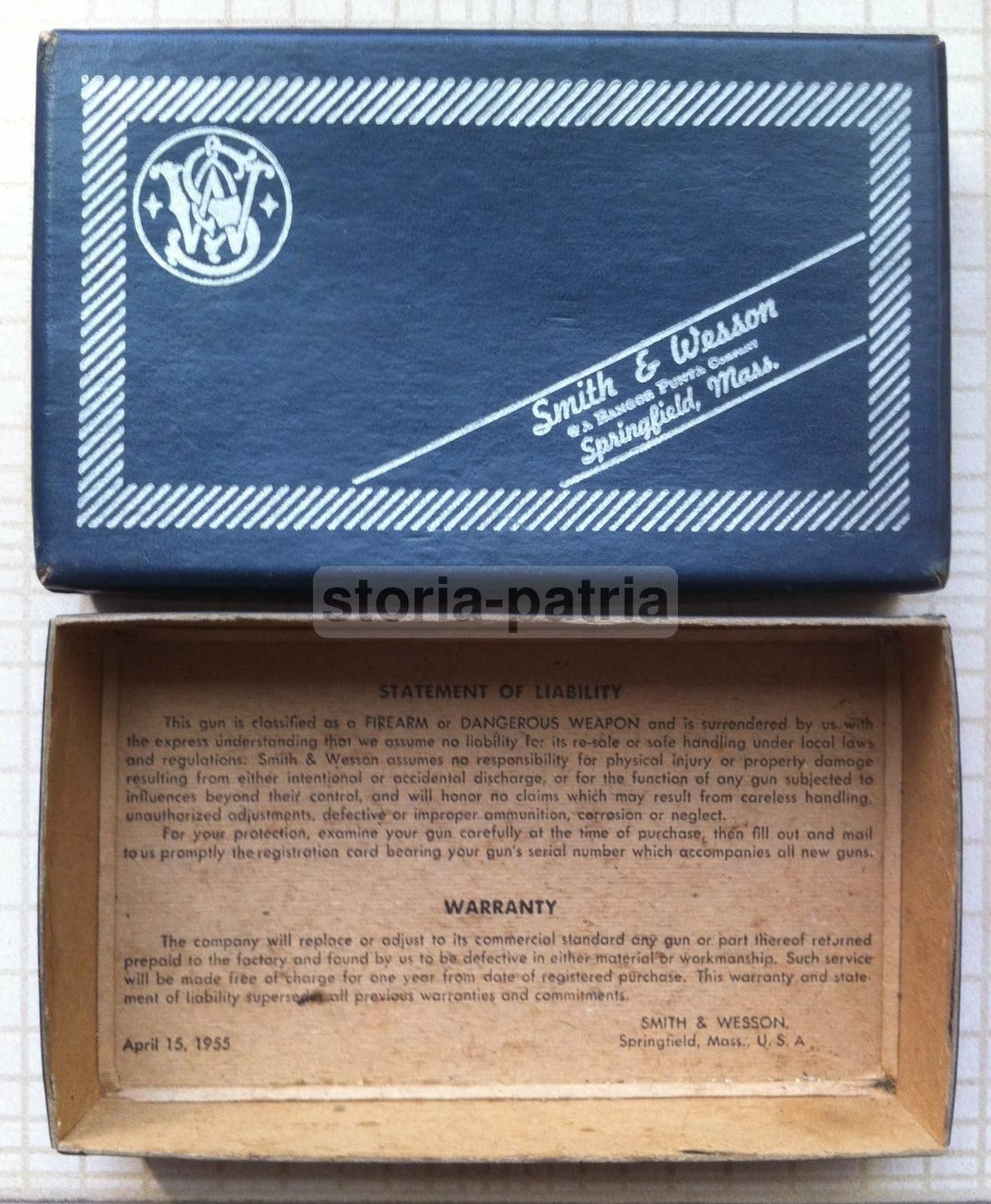 Scatola Originale Smith & Wesson Springfield 1955