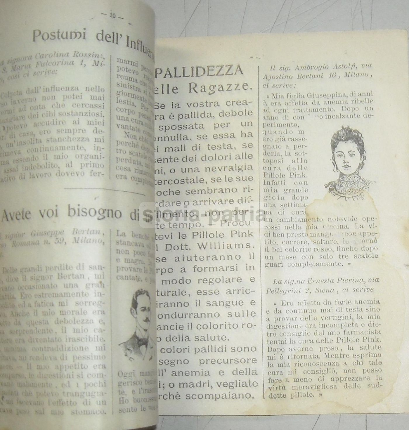 Libretto Pubblicitario Pillole Pink E Scavuline, Ditta Merenda, Milano 1902