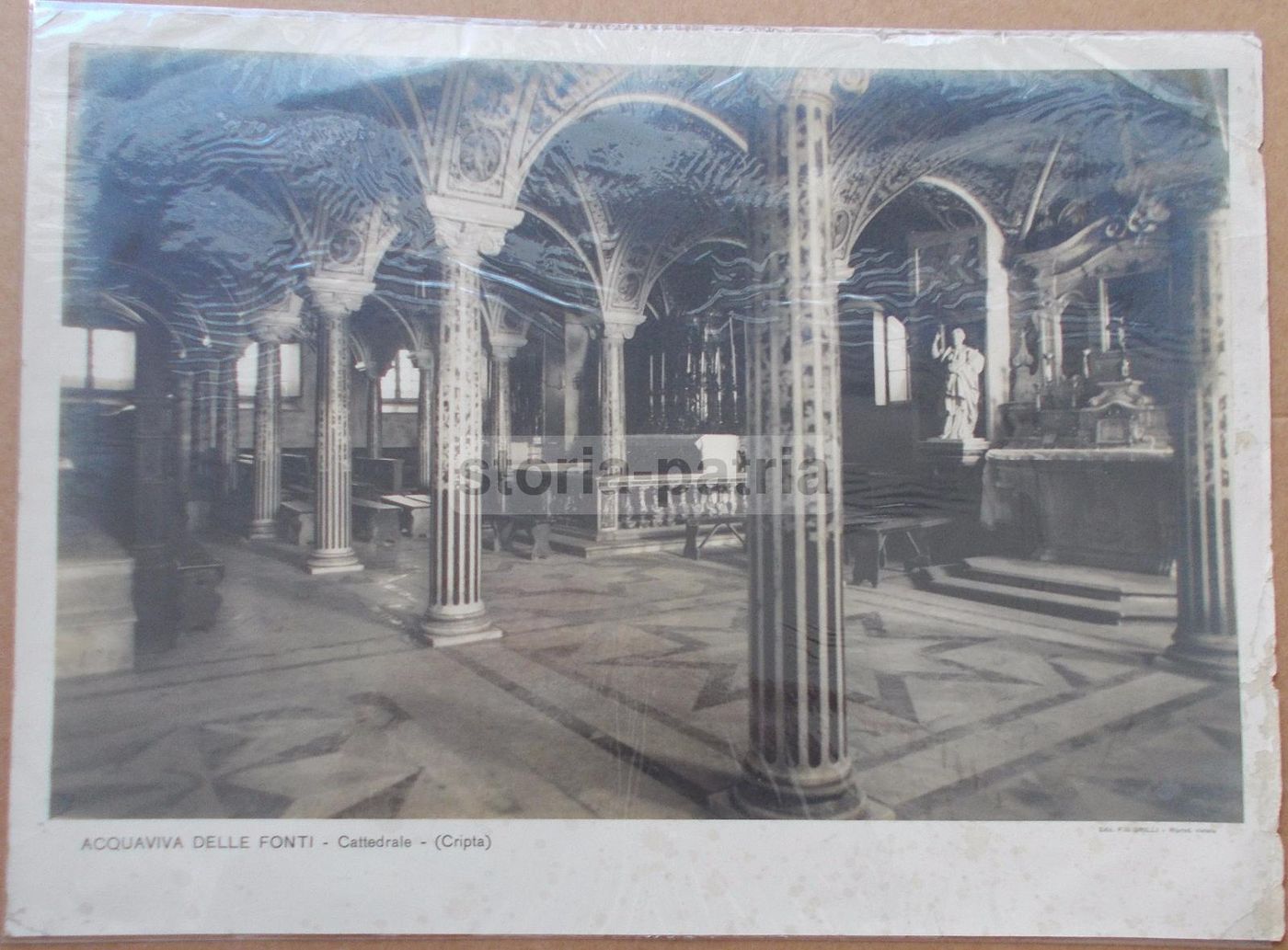 Foto d'Epoca Della Cripta Della Cattedrale Di Acquaviva Delle Fonti, Bari