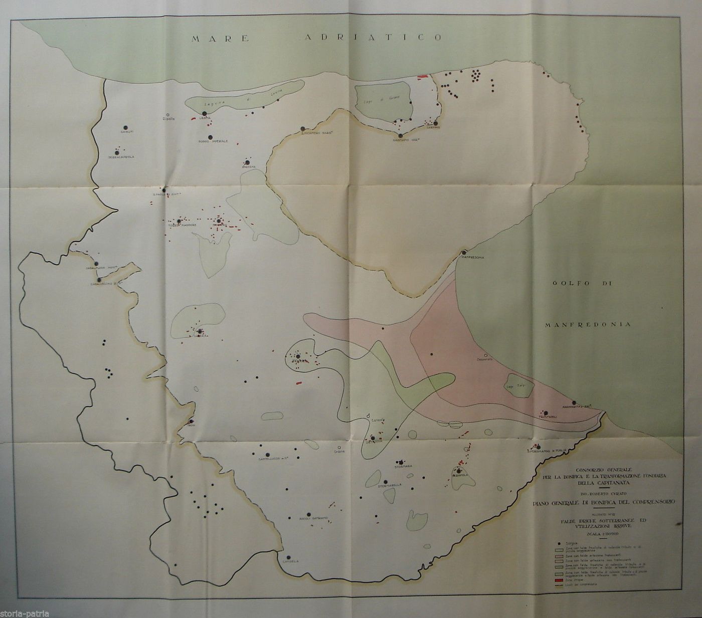Piano Bonifica Capitanata 1933 Curato Mappe Cartografia Tavoliere